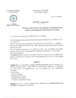 Arrêté portant restriction de circulation et de stationnement pour le déroulement d’une épreuse cycliste