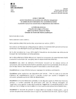 Arrêté portant interdiction de circulation des véhicules transprtant du matériel pour un rassemblement festif du 14 au 18 août 2025